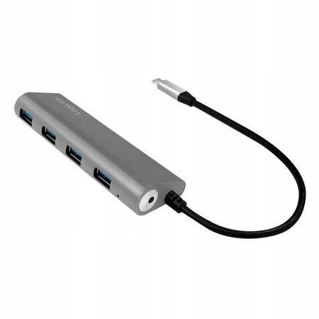 LOGILINK Hub 4xUSB 3.1, USB-C, aluminiowa obudowa