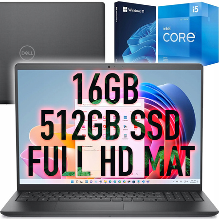 DELL Vostro 15 3510 i5 11GEN 16GB 512SSD FHD W11Pr