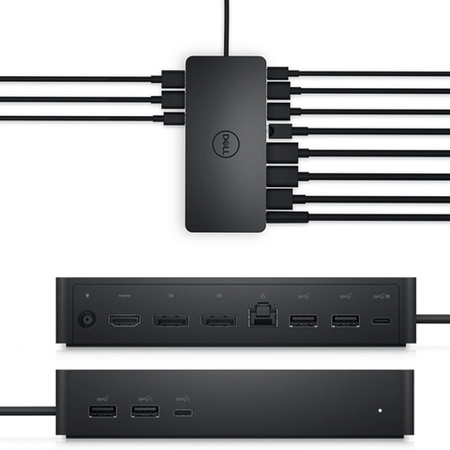 Dell UD22 Uniwersalna USB-C Stacja dokująca Czarna