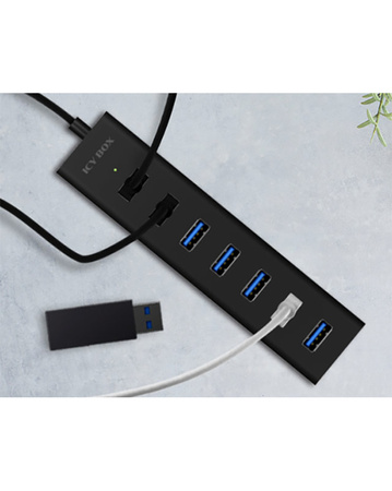 ICYBOX IB-HUB1700-U3 7-Port USB HUB+zasilacz