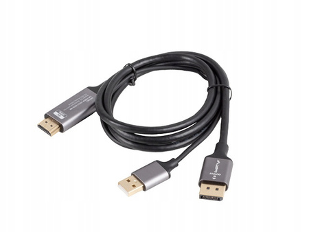 LANBERG Kabel HDMI(M)-Displayport(M) 1M 4K czarny