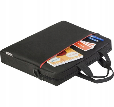 DEFENDER TORBA LITE 15,6 CZARNA WZMOCNIONE BOKI, PLASKI KSZTALT