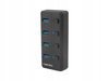 NATEC Hub USB 4 porty Mantis 2 USB 3.0 z włącznikiem + zasilacz