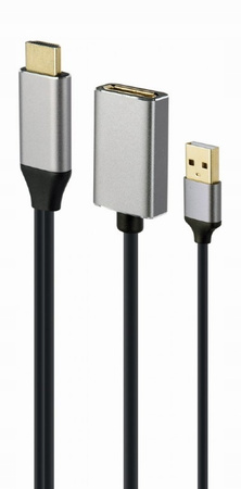 GEMBIRD Adapter HDMI do DP 4K 60Hz USB-A powered