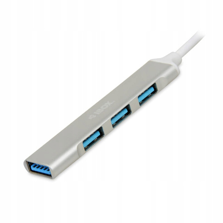IBOX HUB 4-PORTOWY USB3.0 + USB 2.0, SLIM