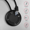 HUE-P1A Hub 4-portowy USB 3.2 Gen 1 round, 30cm USB-A kabel, microUSB