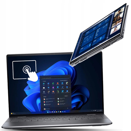 PORĘCZNY Dell Latitude 9450 2in1 Ultra5 16GB 1TB SSD QHD TOUCH BLK FP W11P