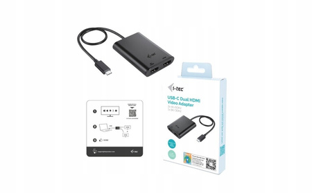 I-TEC Adapter video USB-C Dual 4K/60Hz (single 8K/30Hz) HDMI