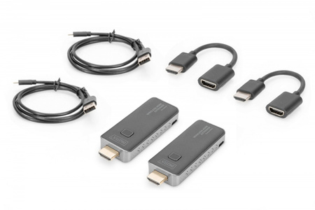 Przedłużacz/Extender HDMI bezprzewodowy 50m 1080p 60Hz FHD 5GHz, audio )