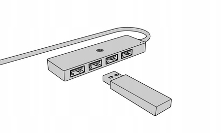 ICYBOX Hub IB-HUB1424-C3 4-Port USB Typ-A, złącze Typ-C/A