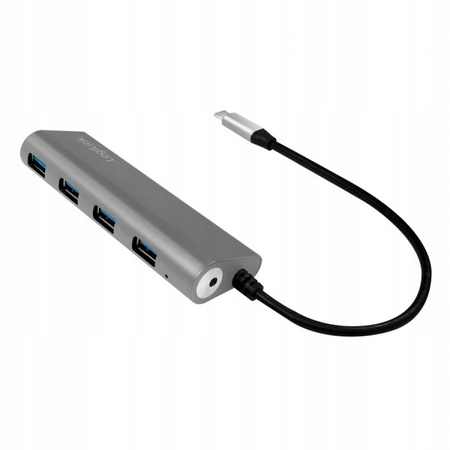 LOGILINK Hub 4xUSB 3.1, USB-C, aluminiowa obudowa