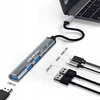 QOLTEC HUB adapter USB-C 3.1 5w1 | USB-C PD | USB-C | 2x USB 2.0 | USB 3.0