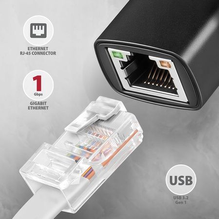 ADE-AR Karta sieciowa Gigabit Ethernet adapter, USB-A 3.2 Gen 1, instalacja