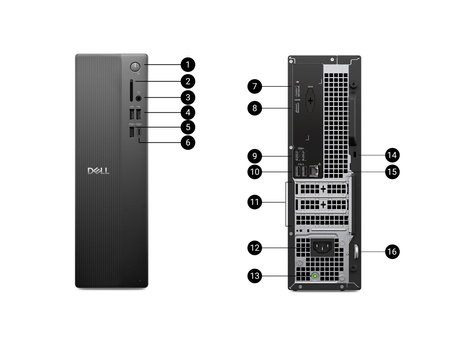 MEGA WYDAJNY KOMPUTER DELL SLIM ECS1250 SFF i5-14400 16GB 512SSD WiFi W11P