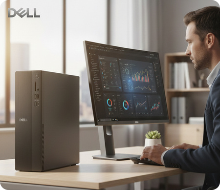 MEGA WYDAJNY KOMPUTER DELL SLIM ECS1250 SFF i5-14400 8GB 512SSD WiFi W11