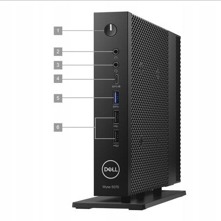 PROFESJONALNY Thin Client Dell Wyse 5070 QUAD 8GB 128SSD USB-C RS232 +STAND