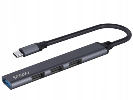 Hub 4 porty USB-C - 3 x USB-A 2.0, 1 x USB-A 3.1 3.1 GEN 1, 5 Gbps, AK-71
