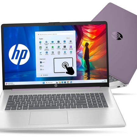 LAPTOP DO PRACY HP 17 INTEL N 4GB DDR4 128GB HD+ DOTYKOWY EKRAN BLK W11