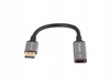 LANBERG Adapter Displayport(M)- HDMI(F)4K na kablu 20cm srebrny