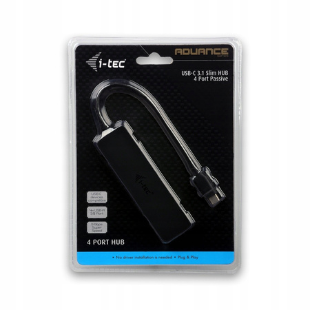 I-TEC USB-C Slim pasywny HUB 4x USB 3.0 do podłączenia USB-A/USB-C