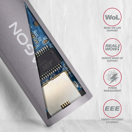 AXAGON ADE-TR Karta sieciowa Gigabit Ethernet adapter, USB-A 3.2 Gen 1,,,