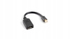 Adapter mini Displayport (M) -> DisplayPort (F) na kablu 10cm czarny