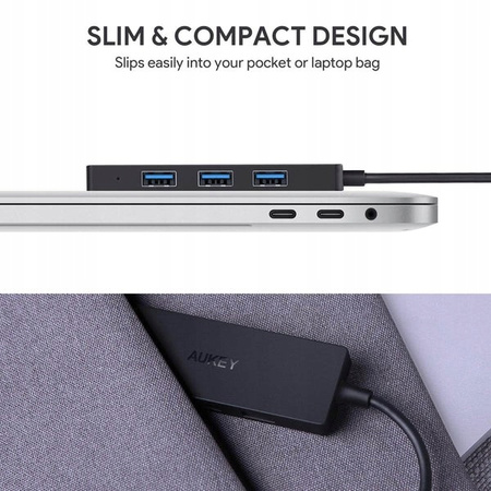 AUKEY CB-C64 HUB USB-C | Ultra Slim | 4w1 | 4xUSB 3.1