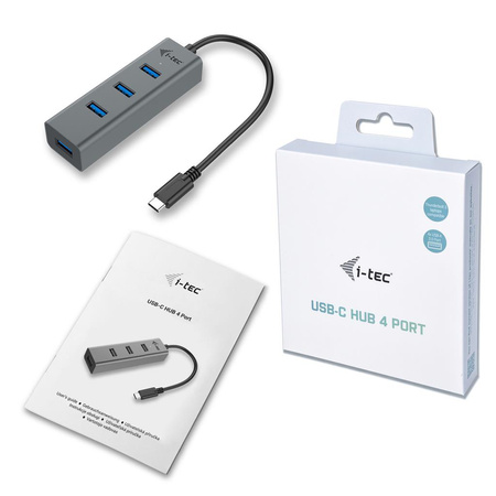 I-TEC USB-C Metal 4-portowy HUB USB 3.0 4x USB 3.0