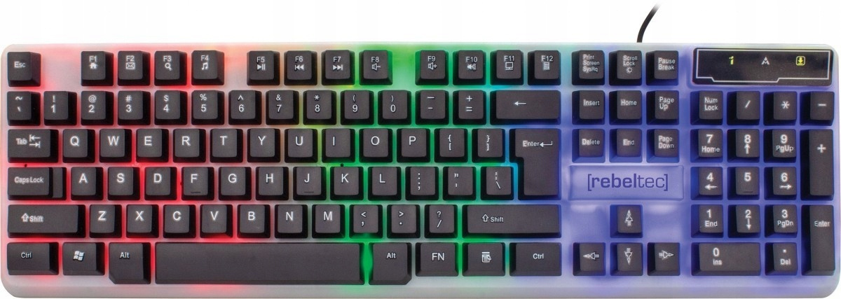 REBELTEC Klawiatura dla graczy Neon podświetlana