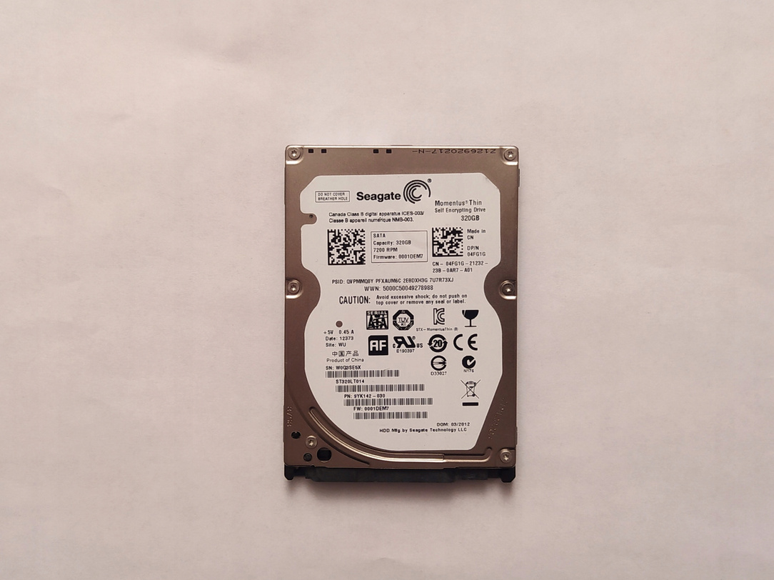 Dysk Twardy 2,5 Seagate 320GB 7200 SATA ST320LT014