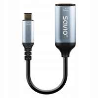 SAVIO Adapter USB-C (M) - HDMI (F), 4K, 60Hz, aluminium, AK-78