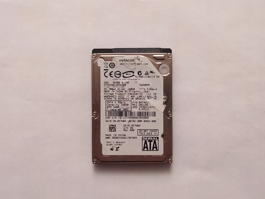 Dysk HDD 2,5 Hitachi 160GB 5400 HTS545016B9A300