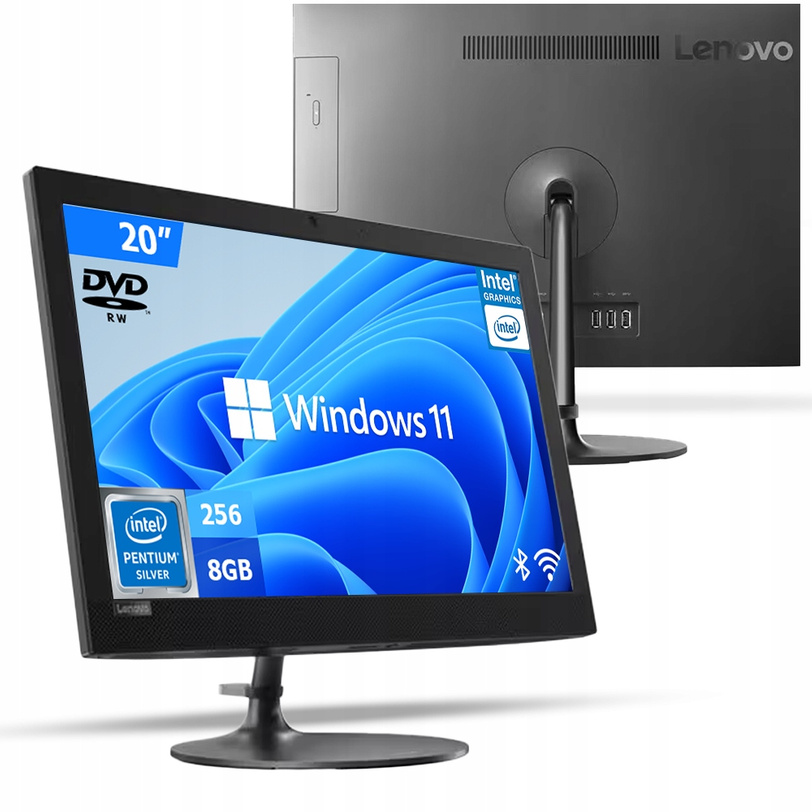 Lenovo Ideacentre 330 AIO 8GB DDR4 256SSD INTEL 605 DVD Win11H