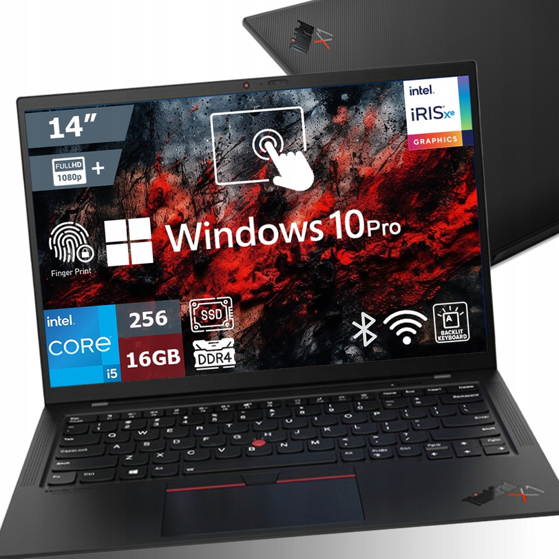 Lenovo ThinkPad X1 Carbon Gen 9 i5-1145 16GB DDR4 256 SSD FHD W10P