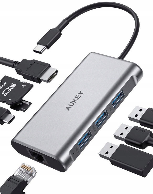 Hub USB Aukey CB-C91 8 portów