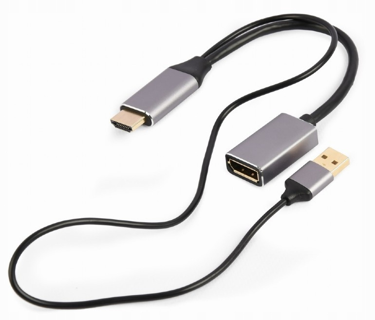 GEMBIRD Adapter HDMI do DP 4K 60Hz USB-A powered