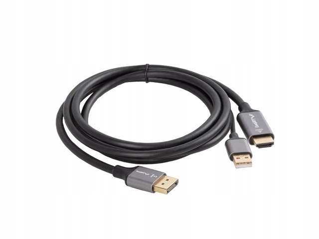 LANBERG Kabel HDMI(M)-Displaypor(M) 1.8M 4K czarny