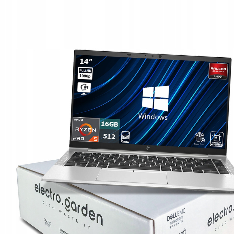 PROFESJONALNY Laptop HP EliteBook 845 G7 RYZEN5Pro 16GB 512SSD FHD