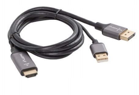 LANBERG Kabel HDMI(M)-Displayport(M) 1M 4K czarny