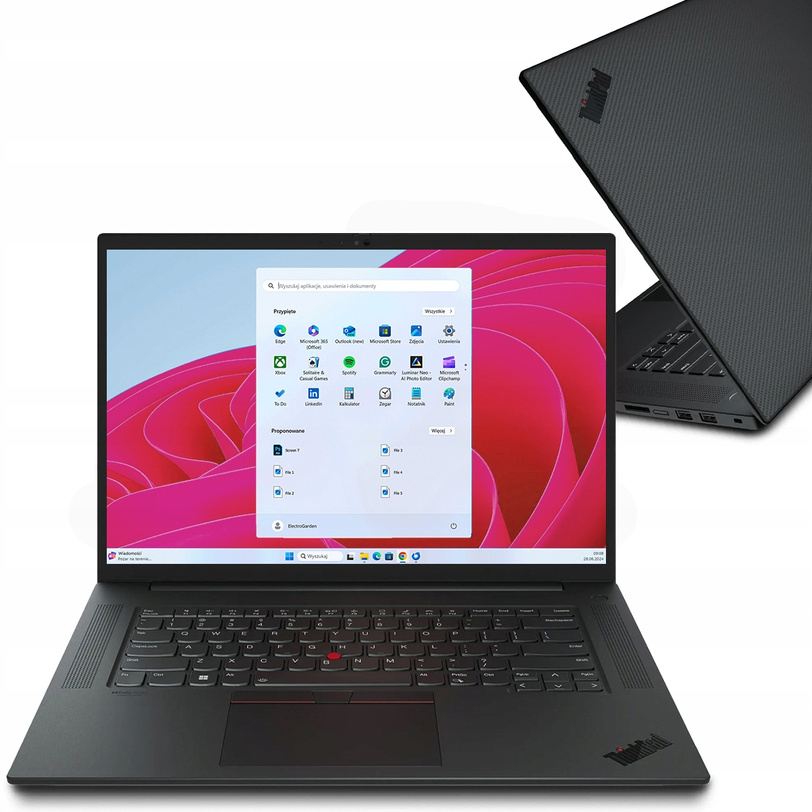 STACJA ROBOCZA Lenovo ThinkPad P1 Gen6 i7 64GB 2TB SSD RTX1000 FP BLK Win11