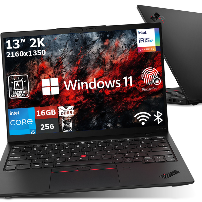 Lenovo ThinkPad X1 NANO Gen 3 i5-1350 16GB DDR5 256 SSD 2K PODŚW KL W11P