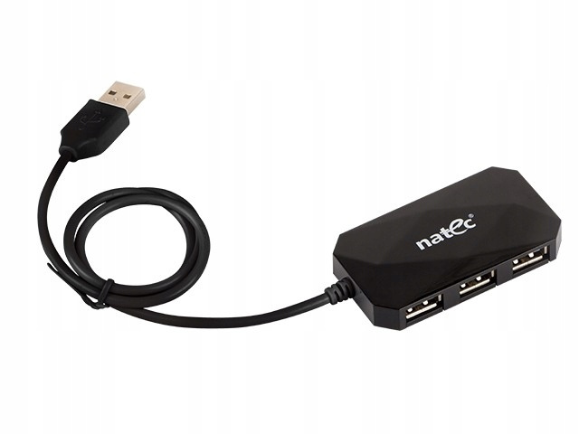 NATEC Hub USB 4-porty LOCUST USB 2.0 Czarny