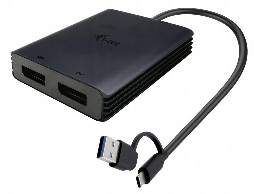 I-TEC Adapter Video USB-A/USB-C Dual 4K/60 Hz DisplayPort