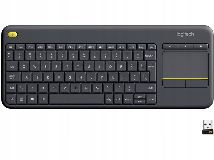 Klawiatura bezprzewodowa Logitech K400 Plus TouchPad