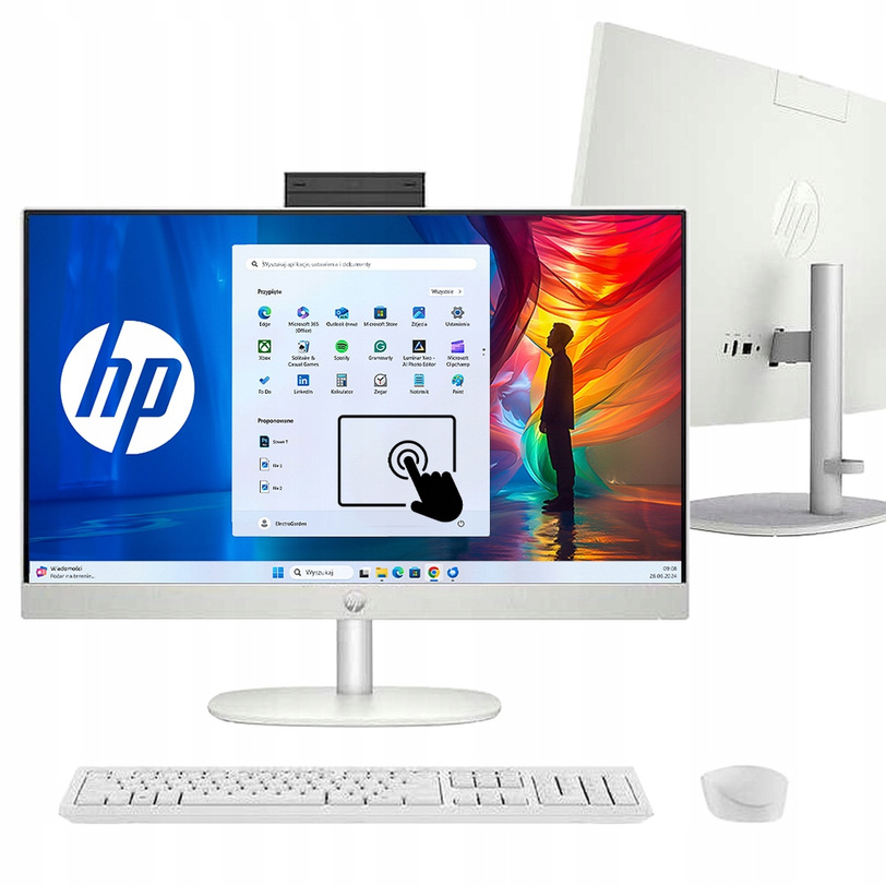 IDEALNY DO BIURA HP 27 AiO ULTRA7 155U 32GB 1TB FHD TOUCH W11 K+M