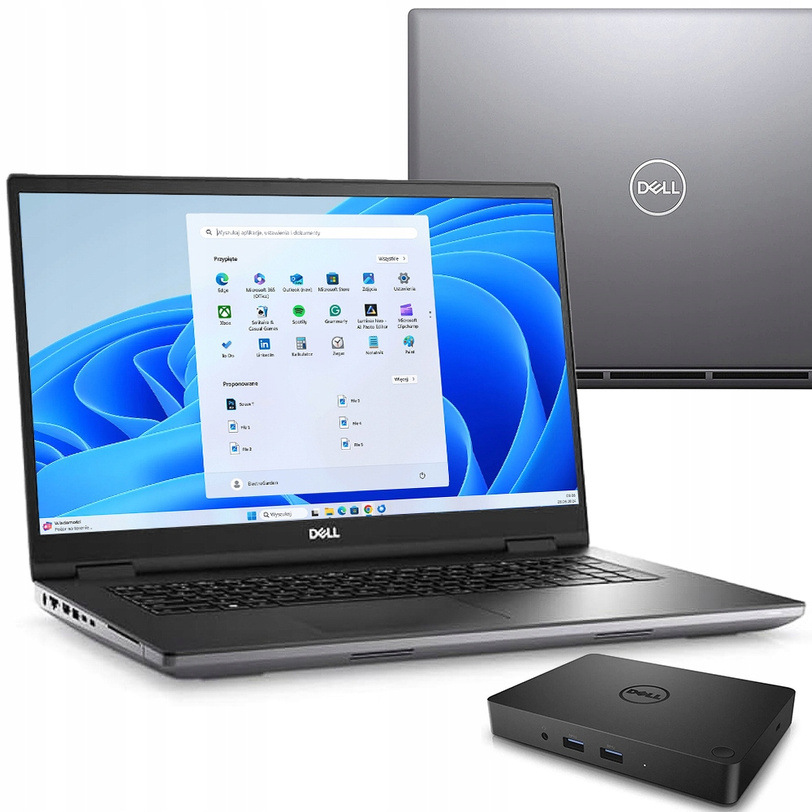 Stacja ROBOCZA DELL Precision 7670 i7 64GB 1TB RTX A2000 BLK W11Pro + DOK