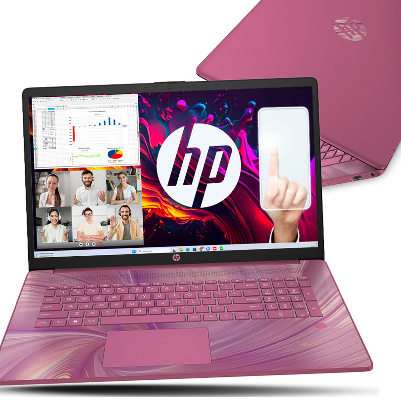 LIMITOWANY HP 17 QUAD CORE 4GB DDR4 SSD HD+ TOUCH BLK FP W11