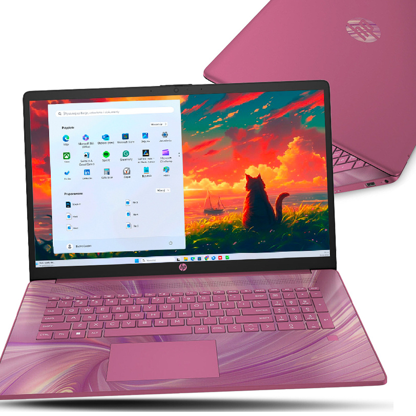 LIMITOWANY LAPTOP HP 17 DUAL CORE 4GB DDR4 SSD HD+ BLK HDMI FP W11 