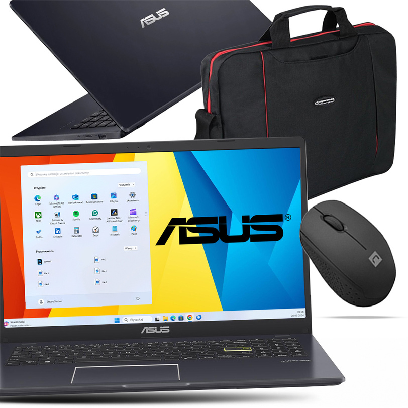 MEGA MOCNY Laptop Asus 15 L510 QUAD 256SSD FULL HD WIN11 + ZESTAW