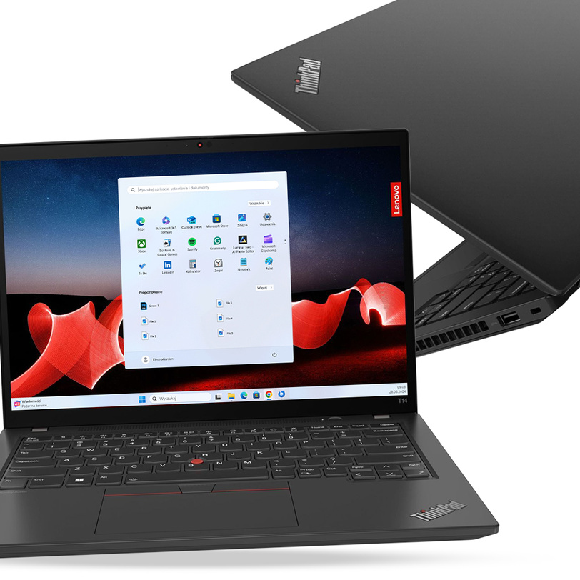 BIZNESOWY Lenovo ThinkPad T14 G4 i5-1335 16GB DDR5 512SSD FHD+ BLK FP W11P